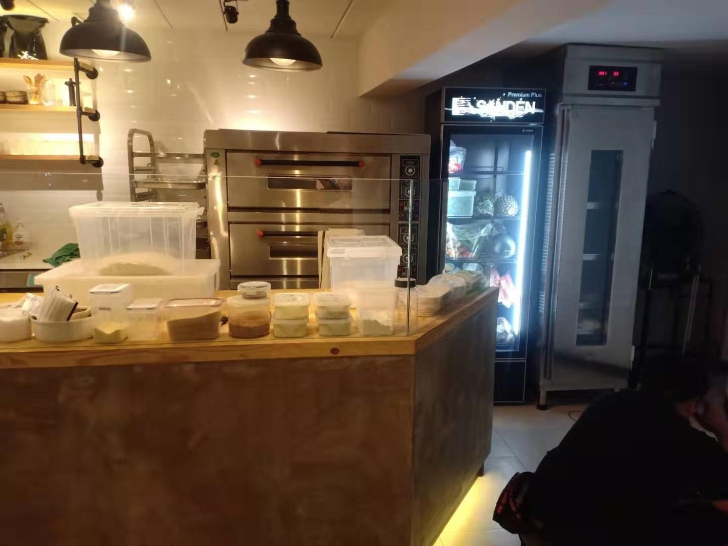 Commercial deck oven installed in a working restaurant kitchen